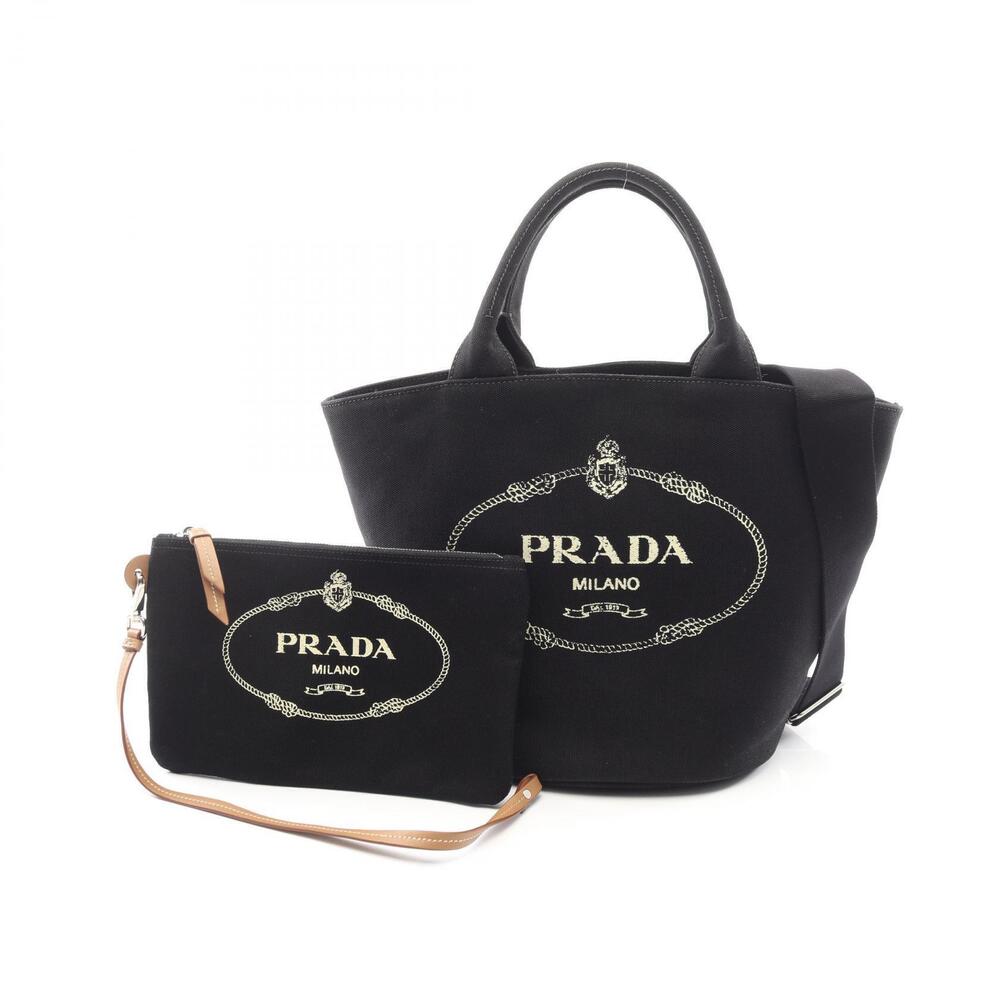 Prada CANAPA tote bag canvas black